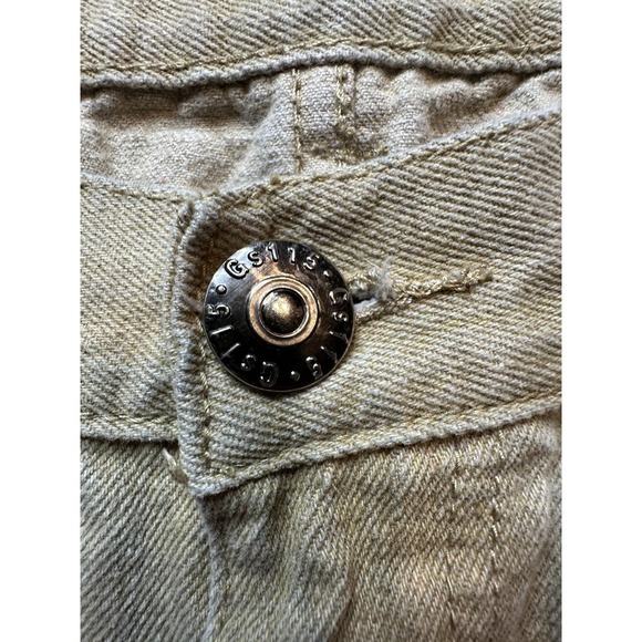 GS115 Jeans Mens 32x31 Tan Khaki Straight Leg 100% Cotton Denim Casual 5 Pocket - Picture 13 of 16
